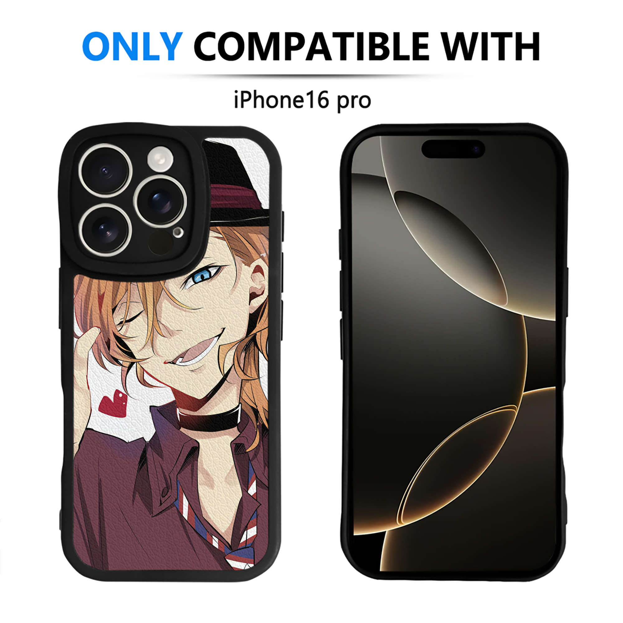（画像用） 文豪ストレイドッグス Bungo Stray Dogs 【iPhone 16シリーズ対応】シリコンスマホケース（レザー調） 材質：シリコン